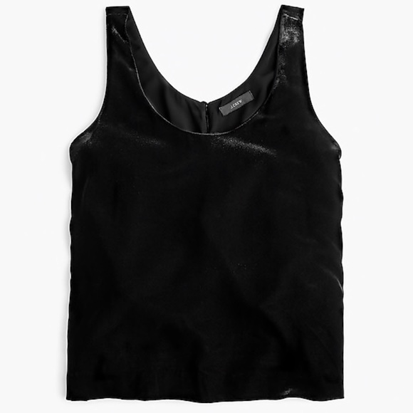 J. Crew Tops - J. Crew Black Velvet Tank Top